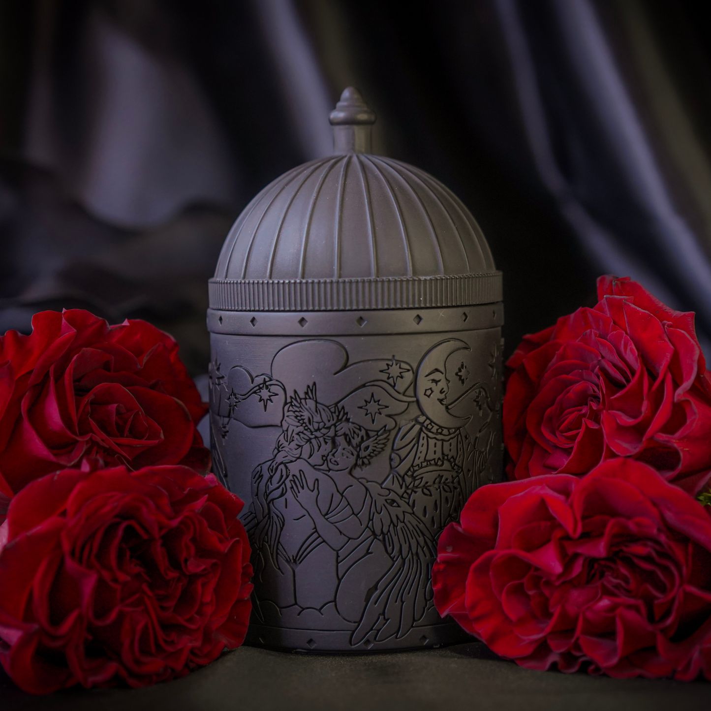 Black Refillable Candle Holder