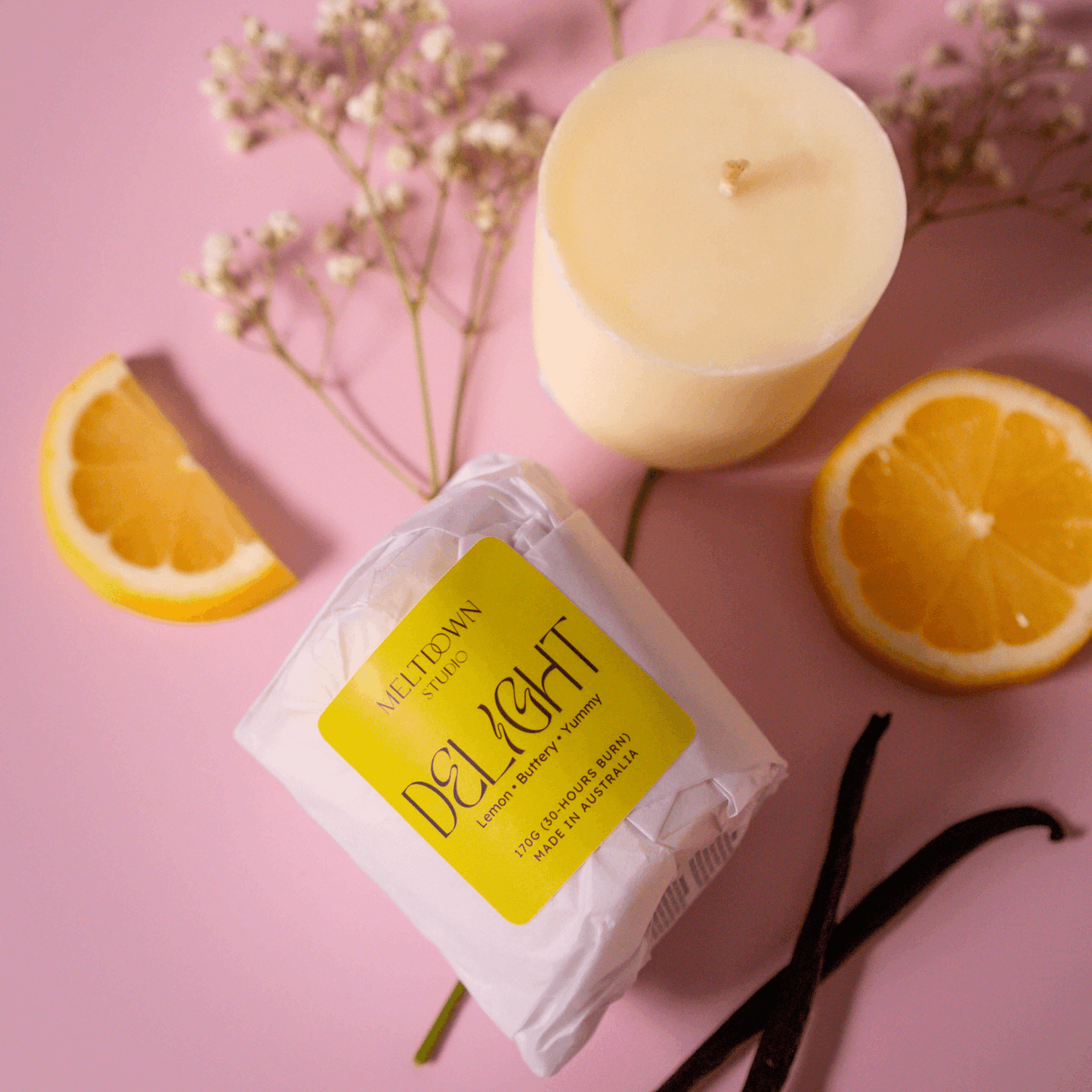 DELIGHT | Buttery Lemon & Vanilla Candle