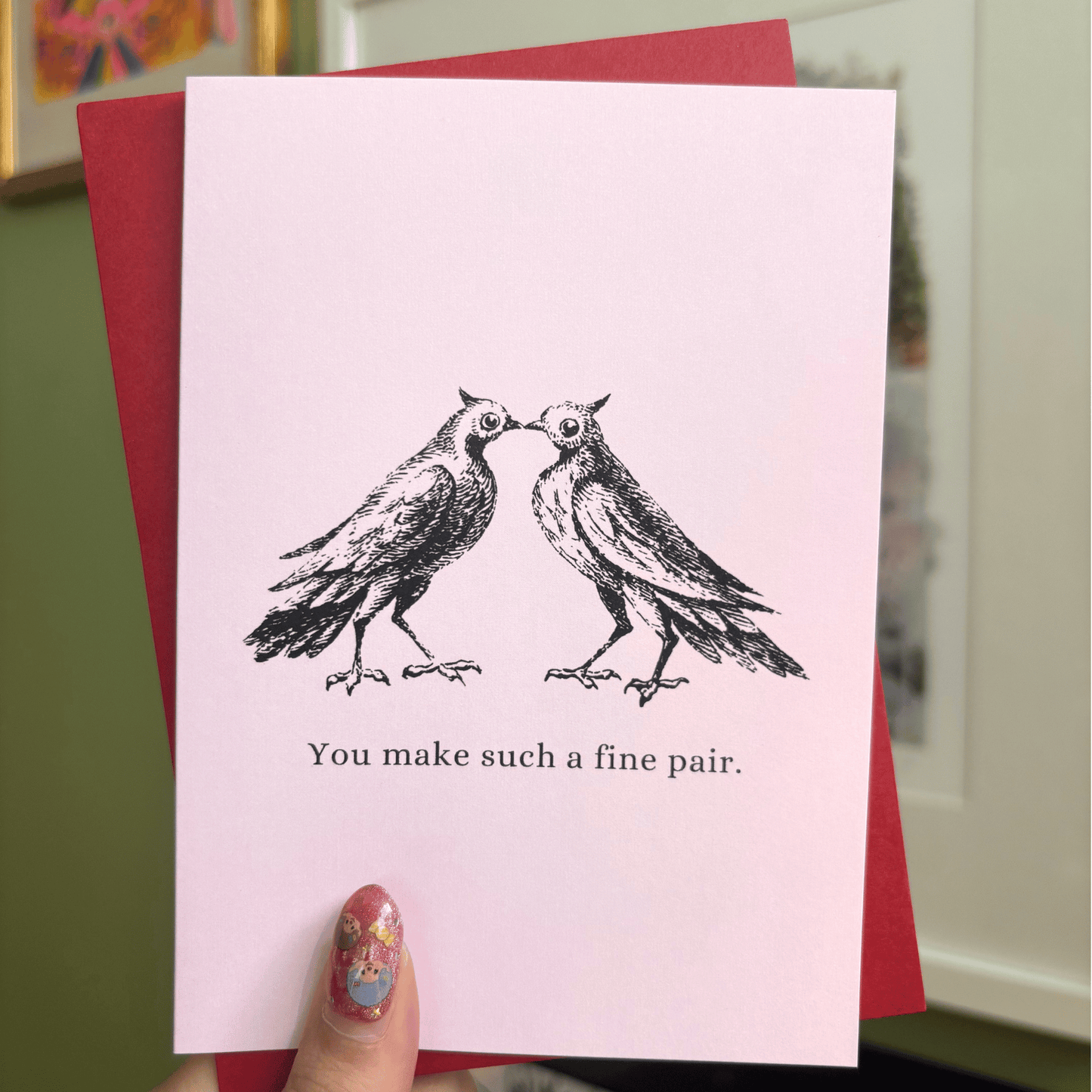 Fine Pair Wedding Greeting Card
