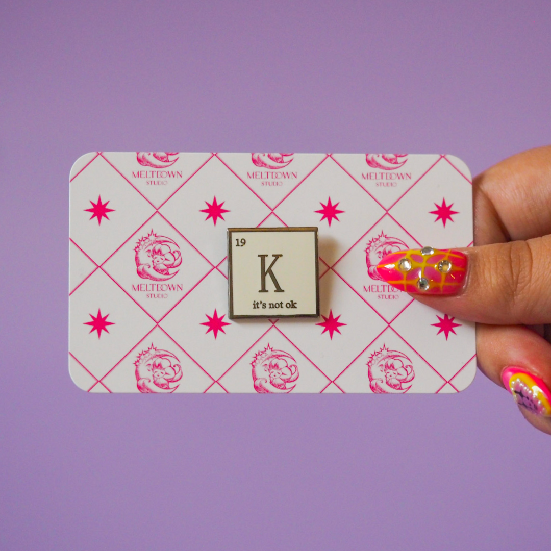 K Periodic Symbol Enamel Pin