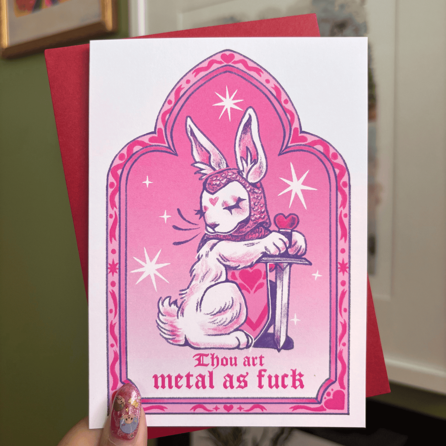 Metal AF Bunny Greeting Card