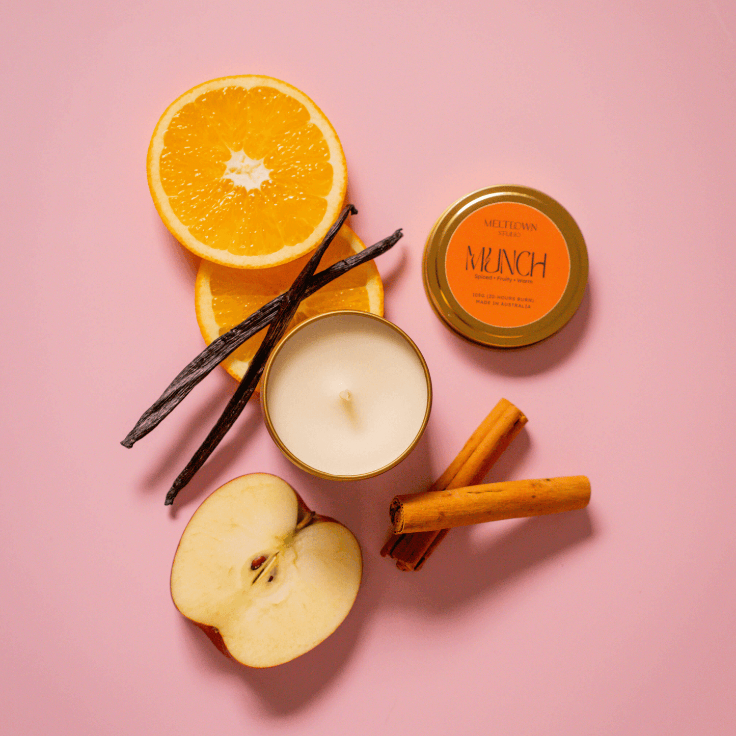MUNCH | Apple Pie, Vanilla & Cinnamon Candle