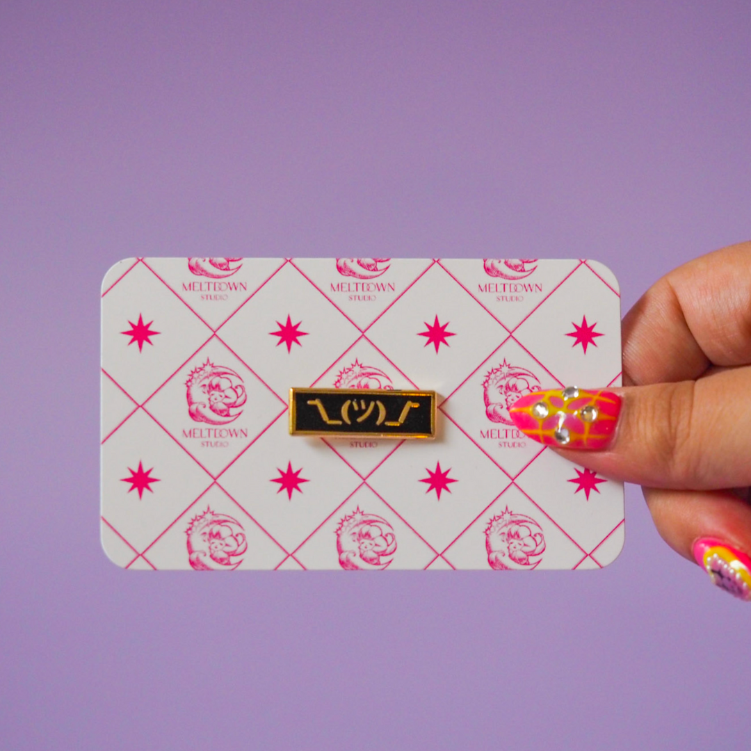 Shrug Emoji Enamel Pin