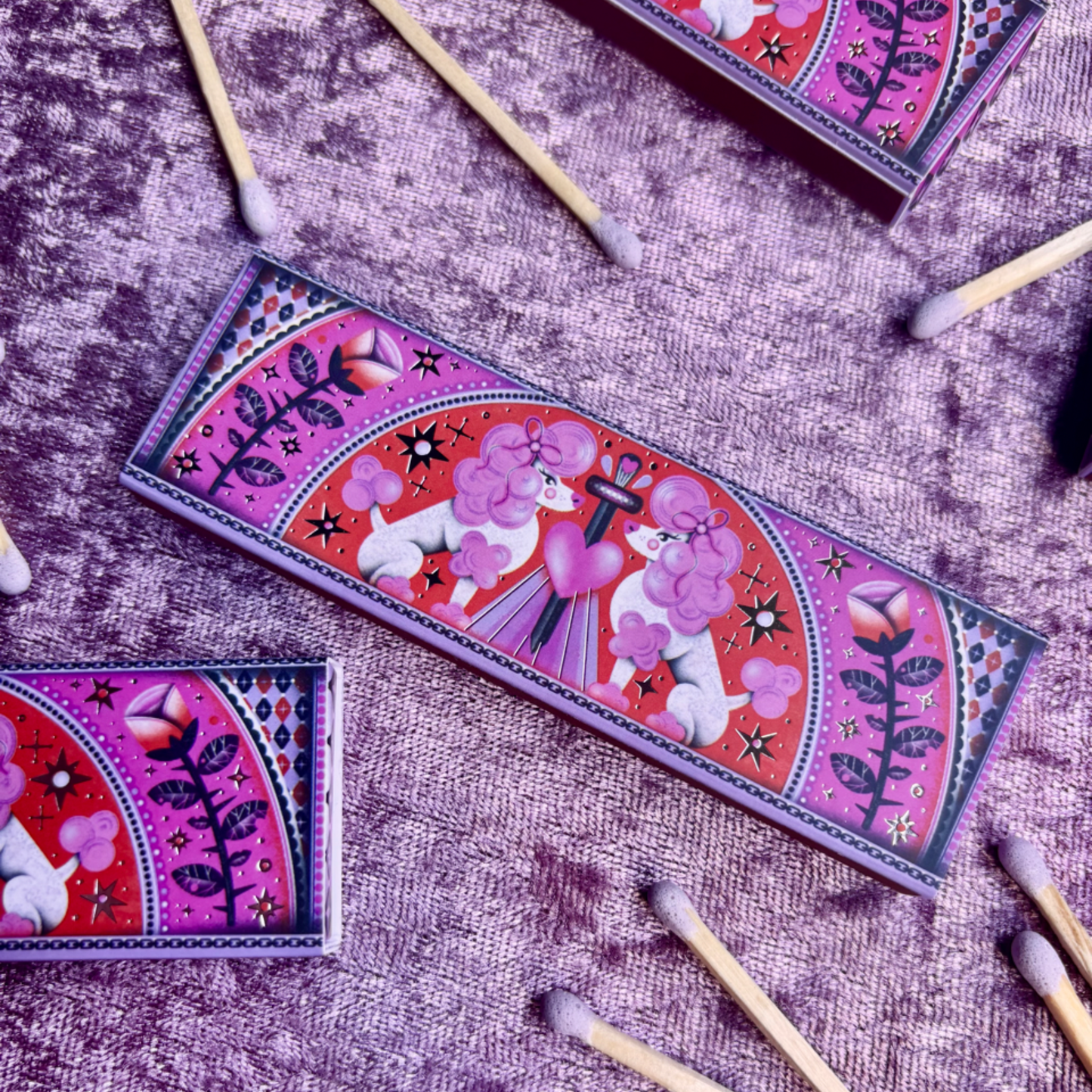 Pretty Poodle Matchbox