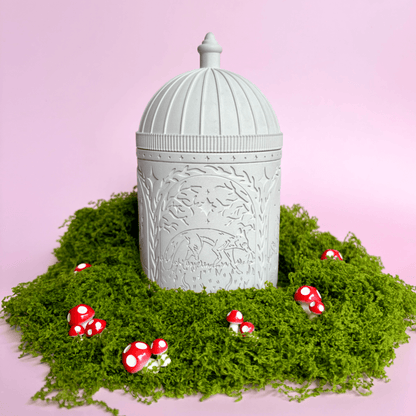 White Woodland Dreams Refillable Candle Holder