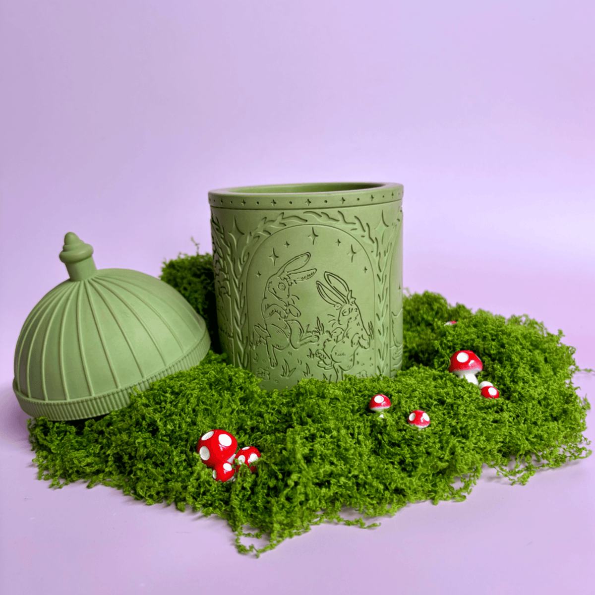 Green Woodland Dreams Refillable Candle Holder