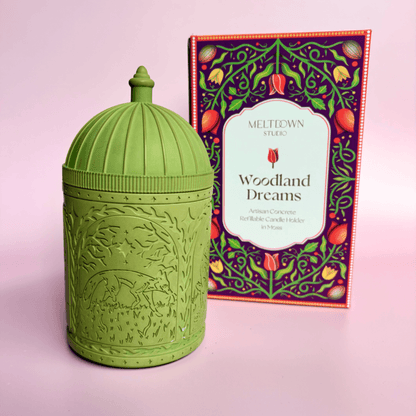 Green Woodland Dreams Refillable Candle Holder
