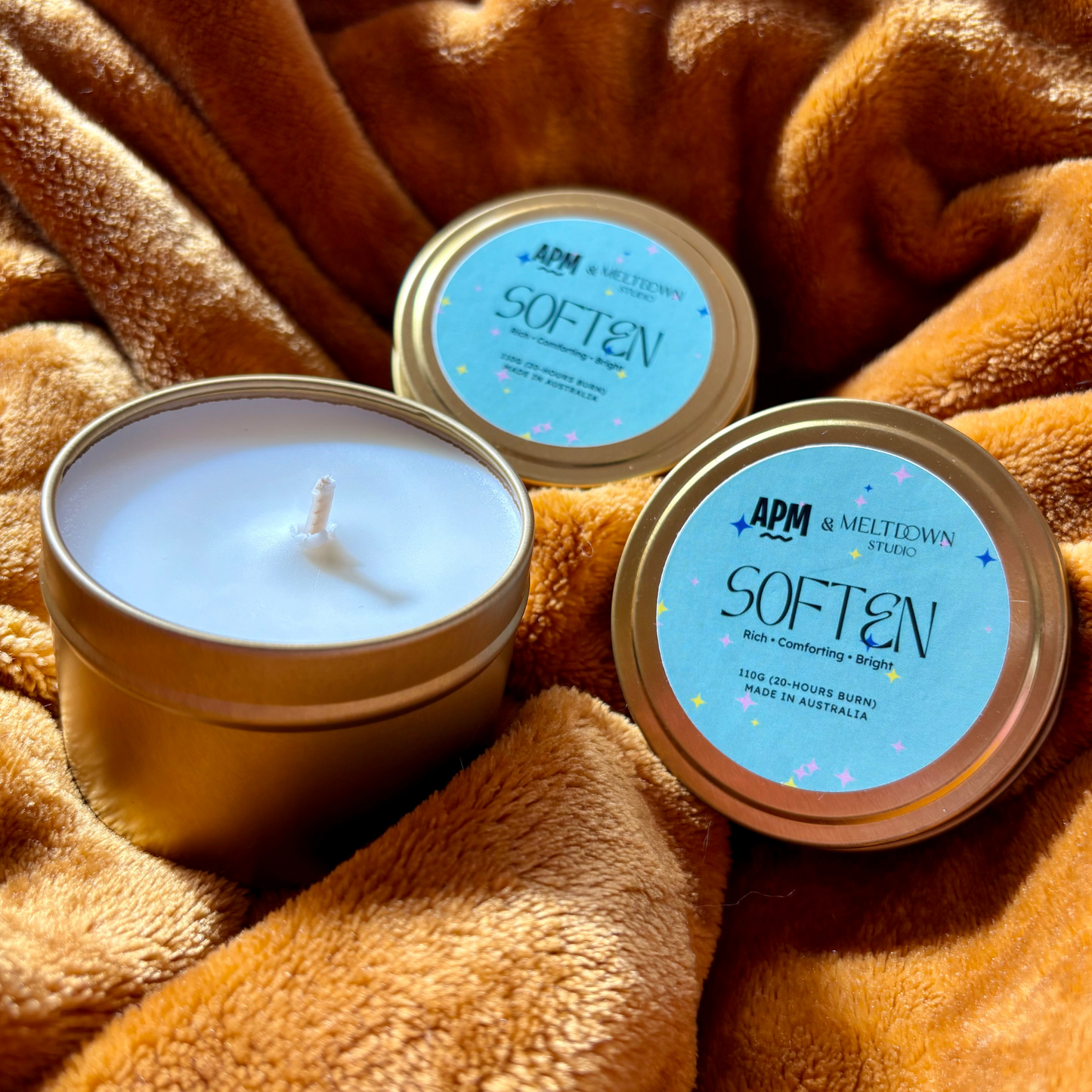 SOFTEN - A Plus Mini Tinnie | Scented Soy Candle