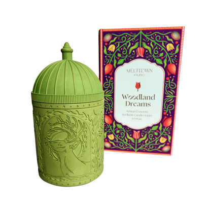 Green Woodland Dreams Refillable Candle Holder