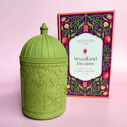 Green Woodland Dreams Refillable Candle Holder