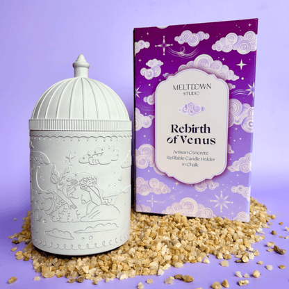 White Rebirth of Venus Refillable Candle Holder
