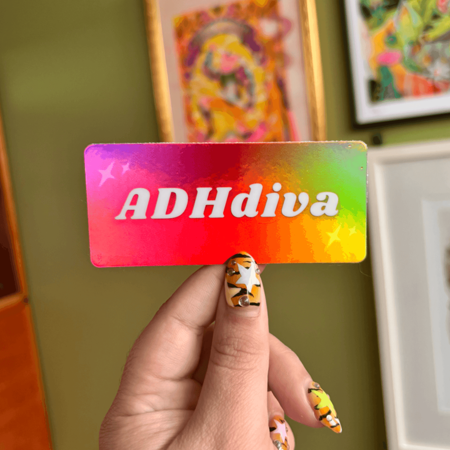Holographic ADHDiva Sticker