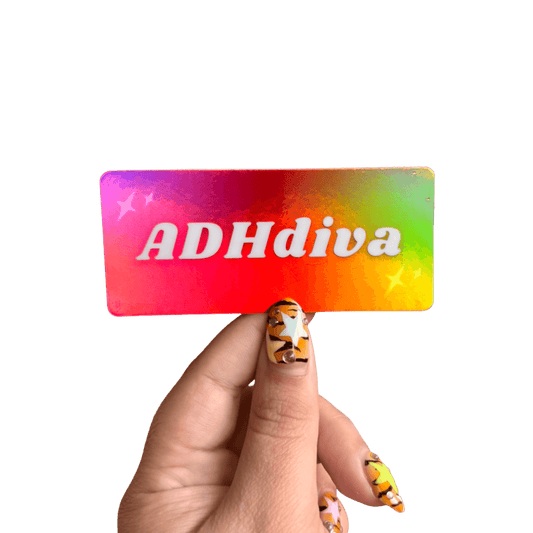Holographic ADHDiva Sticker