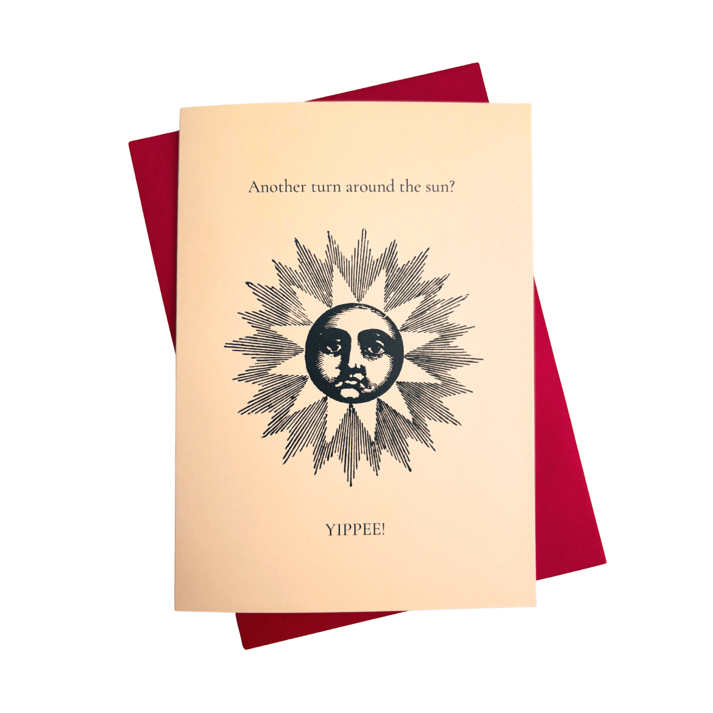Vintage Sun Birthday Greeting Card