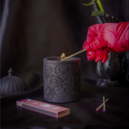 Black Sappho's Angels Refillable Candle Holder