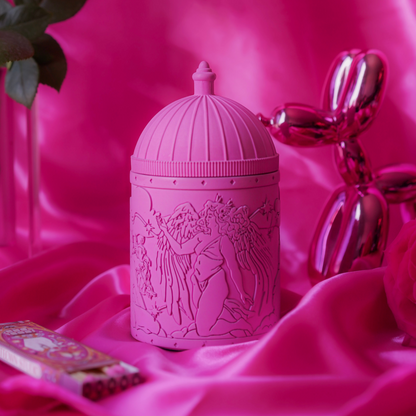 Pink Sappho's Angels Refillable Candle Holder