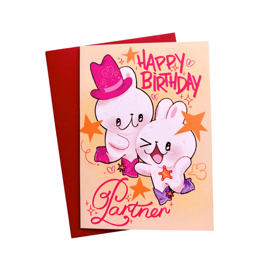 Cowboy Bunny Birthday Greeting Card
