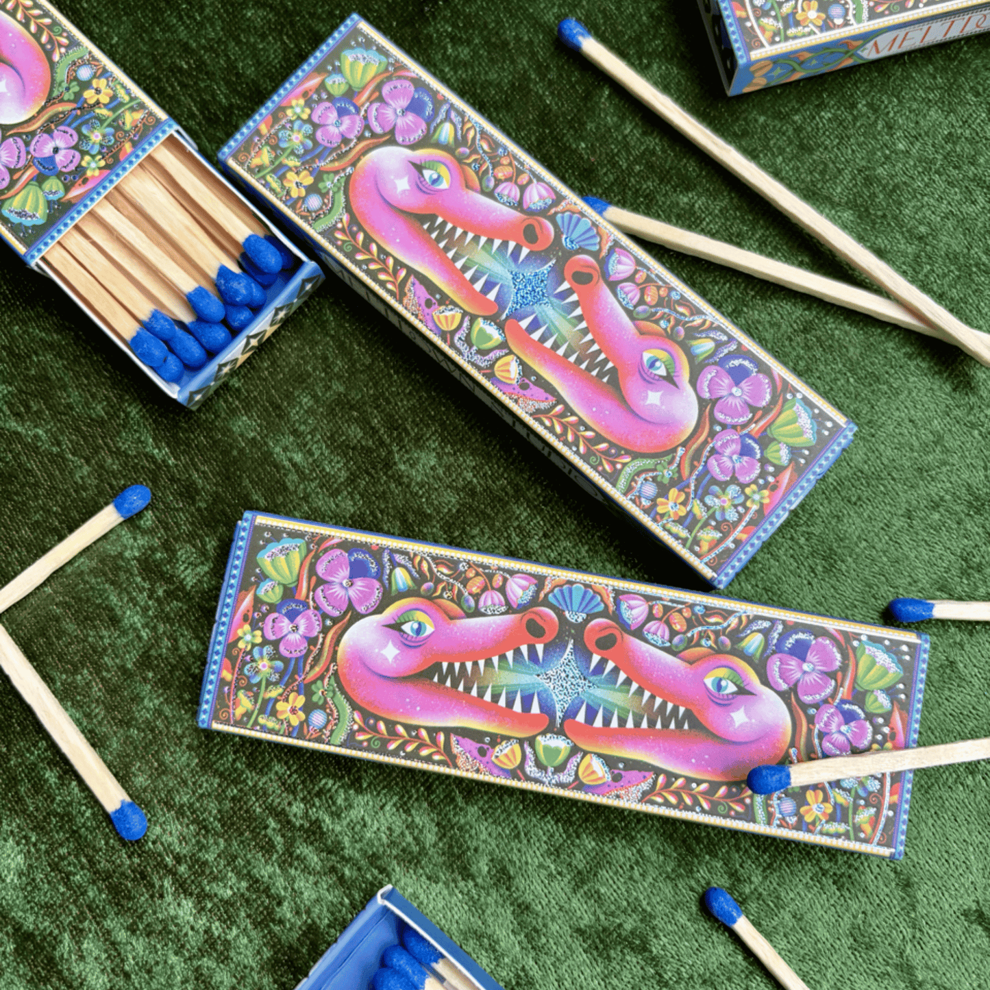 Pink Crocodiles Matchbox