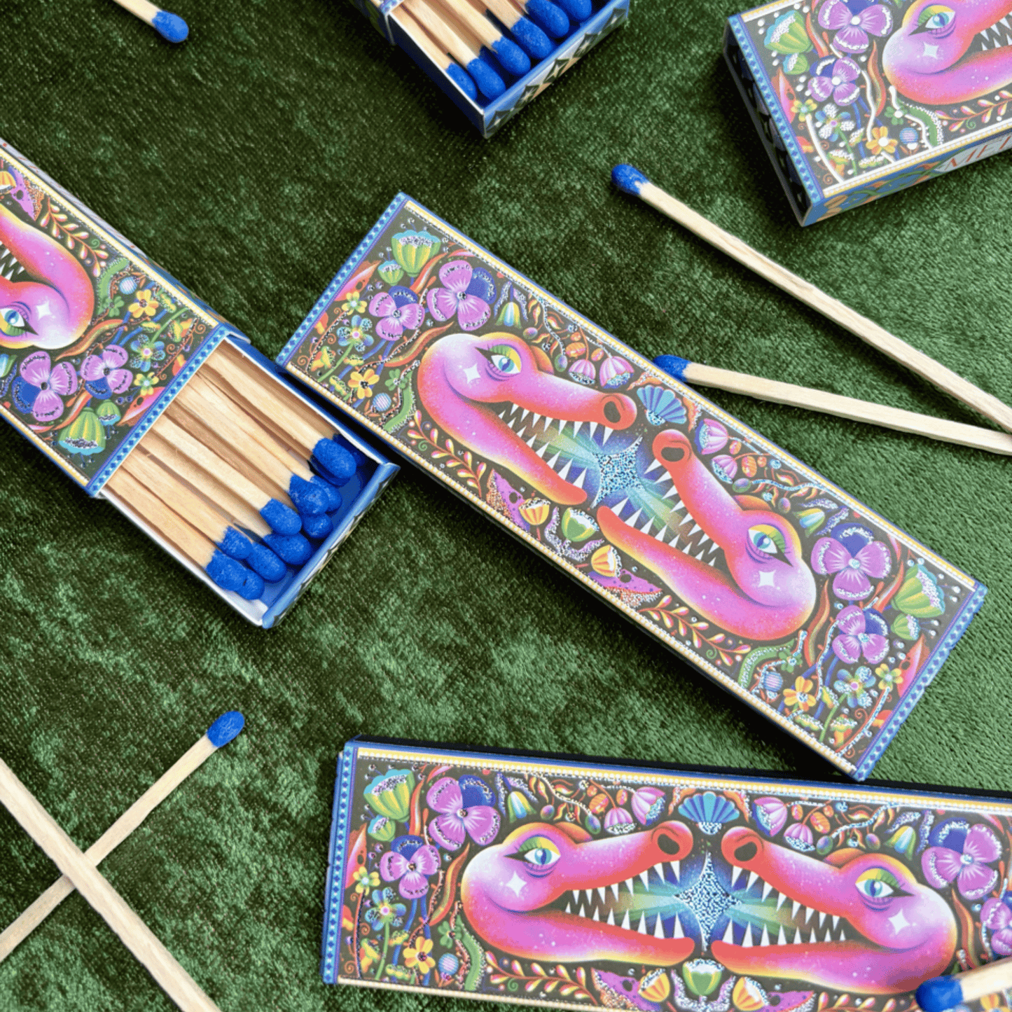 Pink Crocodiles Matchbox