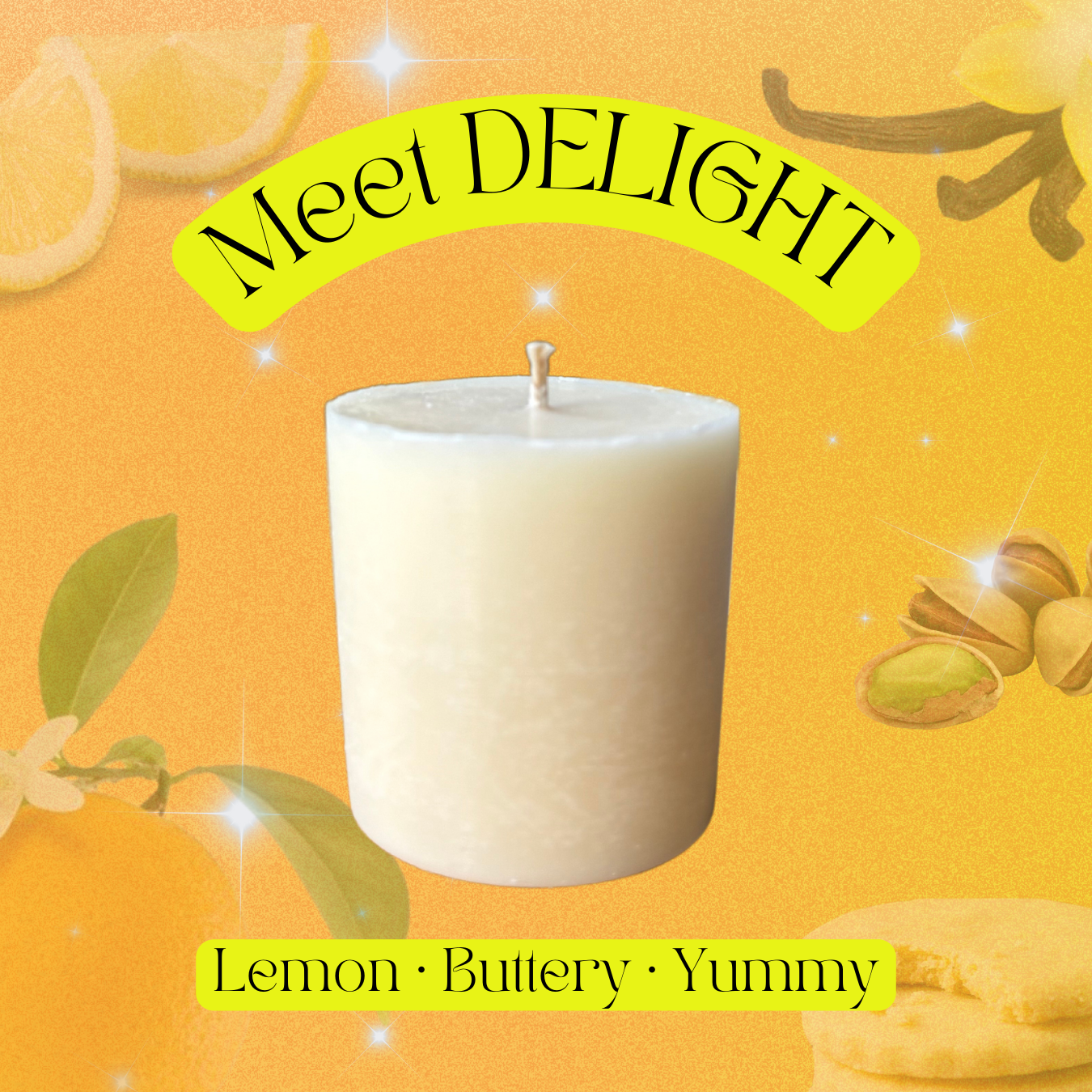 DEIGHT | Buttery Lemon & Vanilla Scent | Candle Refill