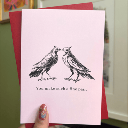 Fine Pair Wedding Greeting Card