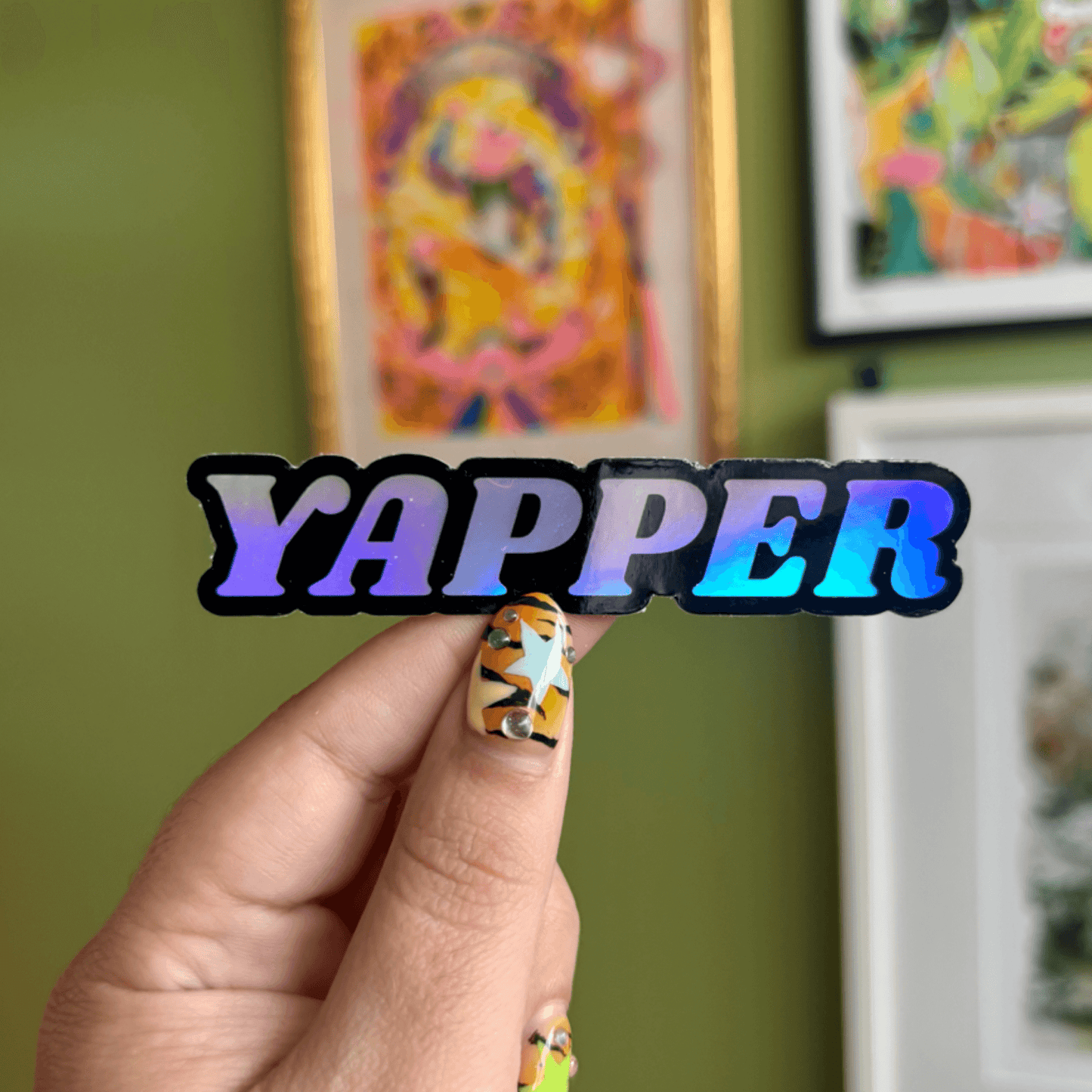 Holographic Yapper Sticker