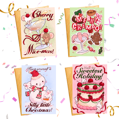 Cute Vintage Christmas Card Bundle
