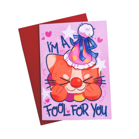 Cat Clown Greeting Card