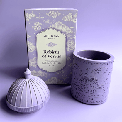 Lilac Rebirth of Venus Refillable Candle Holder