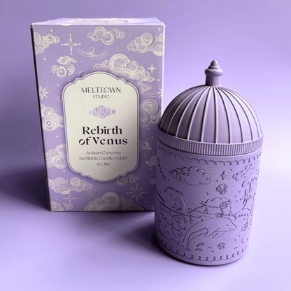 Lilac Rebirth of Venus Refillable Candle Holder