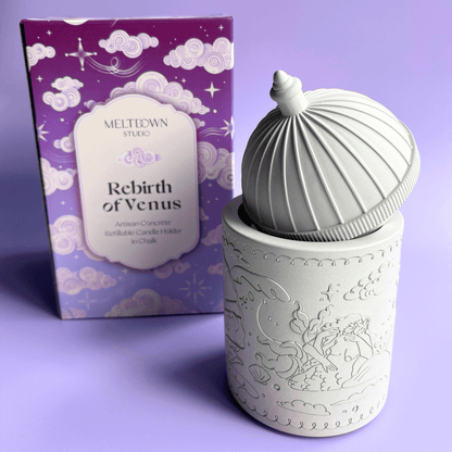 White Rebirth of Venus Refillable Candle Holder