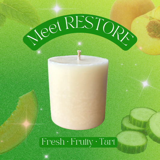 RESTORE | Fresh Melon & Cucumber Scent | Candle Refill