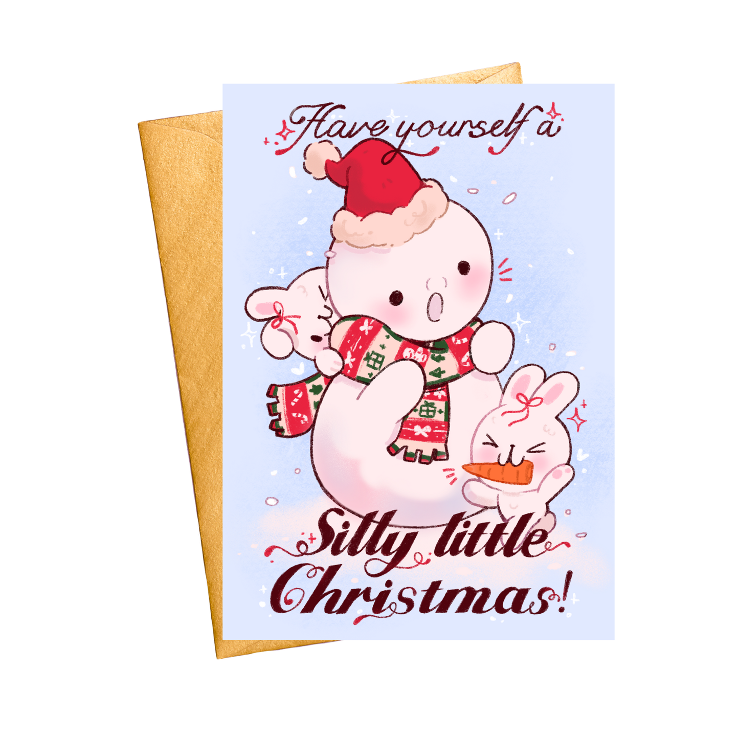 Silly Bunny Christmas Greeting Card